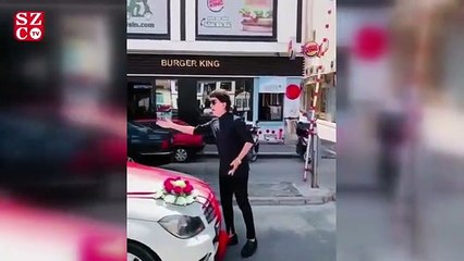 Yılmaz Morgül'den gelin arabasına sürpriz