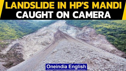 Landslide occurs in Himachal Pradesh's Mandi, caught on camera Oneindia News