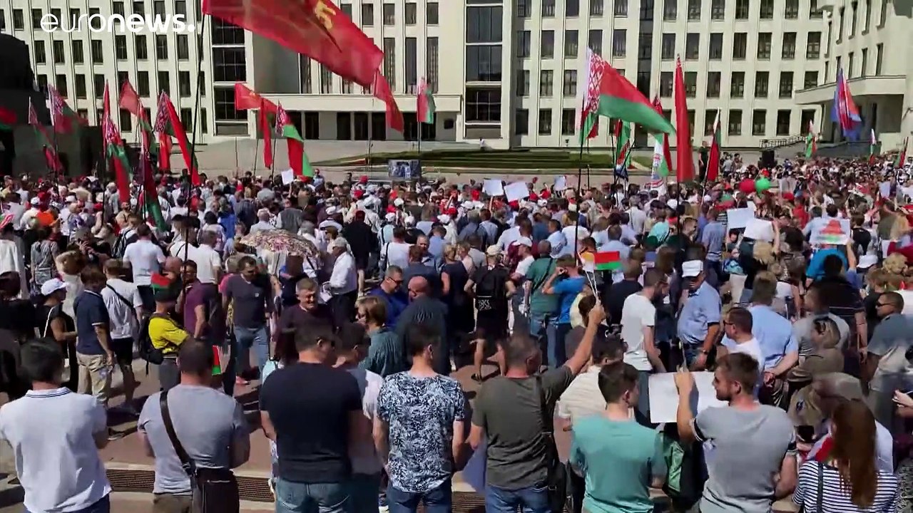 Apoiantes e opositores de Lukashenko fazem domingo de protesto na Bielorrússia