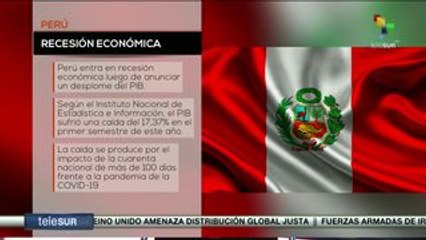 Perú: caída del 17,37% del PIB durante el primer semestre del 2020