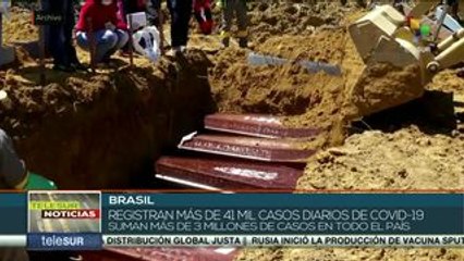 Brasil: se registran 41 mil 576 nuevos casos de la Covid-19