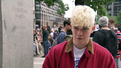 Students protest in London over downgraded A-level results