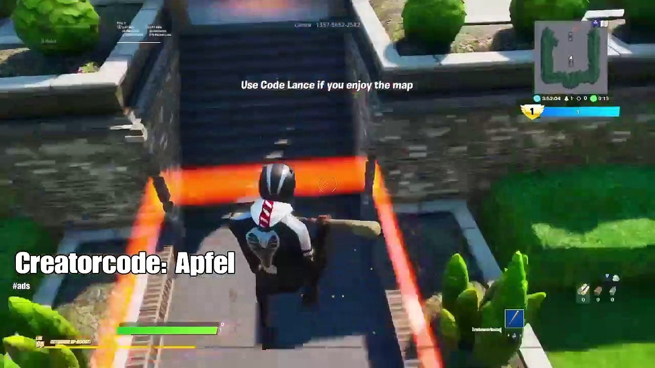 *30 LEVELS* Default DEATHRUN played by Apfel *NEW* | - Fortnite Creative