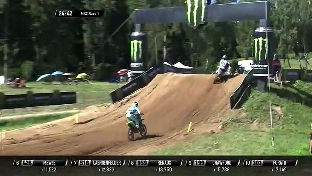 Van de Moosdijk mistake - MX2 Race 1 - MXGP of Kegums 2020