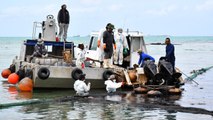 Cargo Ship Leaking Oil Into Environmentally Fragile Lagoon Splits In Two