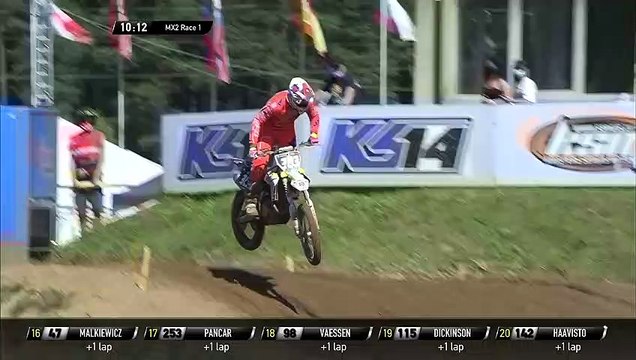 Vaessen crash - MX2 Race 1 - MXGP of Kegums 2020