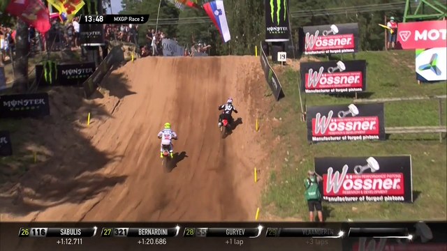 Gajser down and Cairoli passes - MXGP Race 2 - MXGP of Kegums 2020