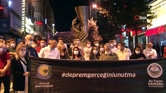 Marmara Depremi’nde hayatını kaybedenler Avcılar’da anıldı