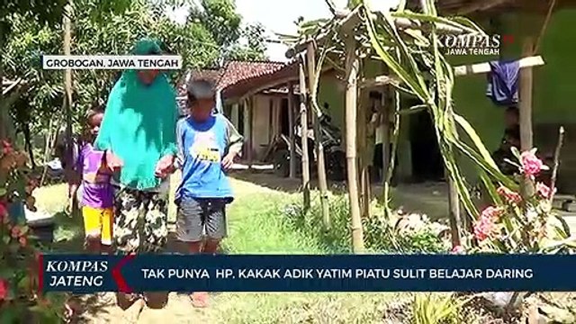 Tak Punya HP, Kakak Adik Yatim Piatu Sulit Belajar Daring