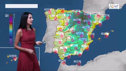 La previsión de la Aemet para este lunes, 17 de agosto