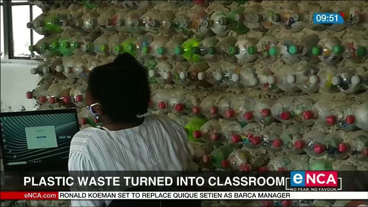 Plastic waste turned into classroom