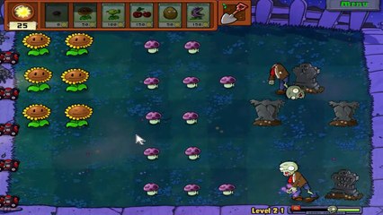 Getting Sun-Shroom - Adventure - Level 2-1 - Plants Vs Zombies