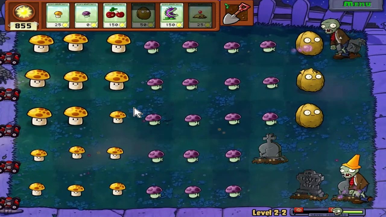 Getting Fume-Shroom - Adventure - Level 2-2 - Plants Vs Zombies