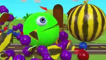 Learn Colors with PACMAN and Farm Watermelon Surprise Toys for Kids Children