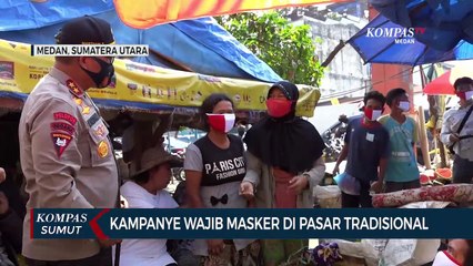 Kampanye Wajib Masker di Pasar Tradisional