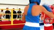 Boxing. A good fight between two young boxers. Fight 4