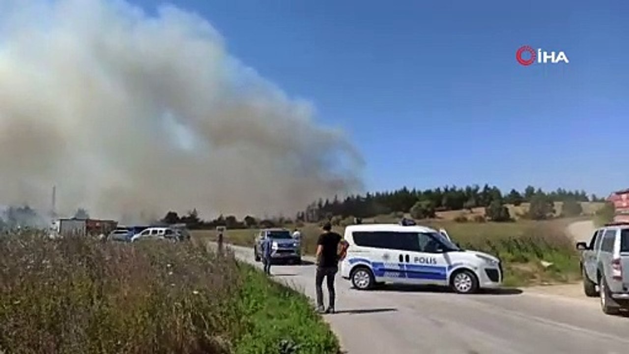 Bursada orman yangını...Alevler villalara yaklaşıyor