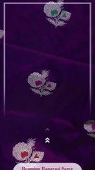 Banarasi Silk Buttis Purple Saree
