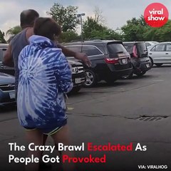 Angry Driver Runs Over People in Parking Lot