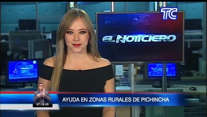 La Policía entrega ayuda en zonas rurales de Pichincha
