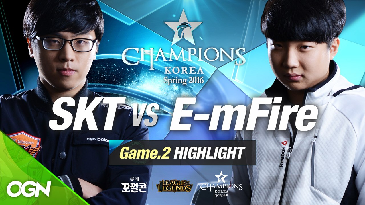 [H/L 2016.01.29] SKT vs E-mFire Game 2 - RO1 l...