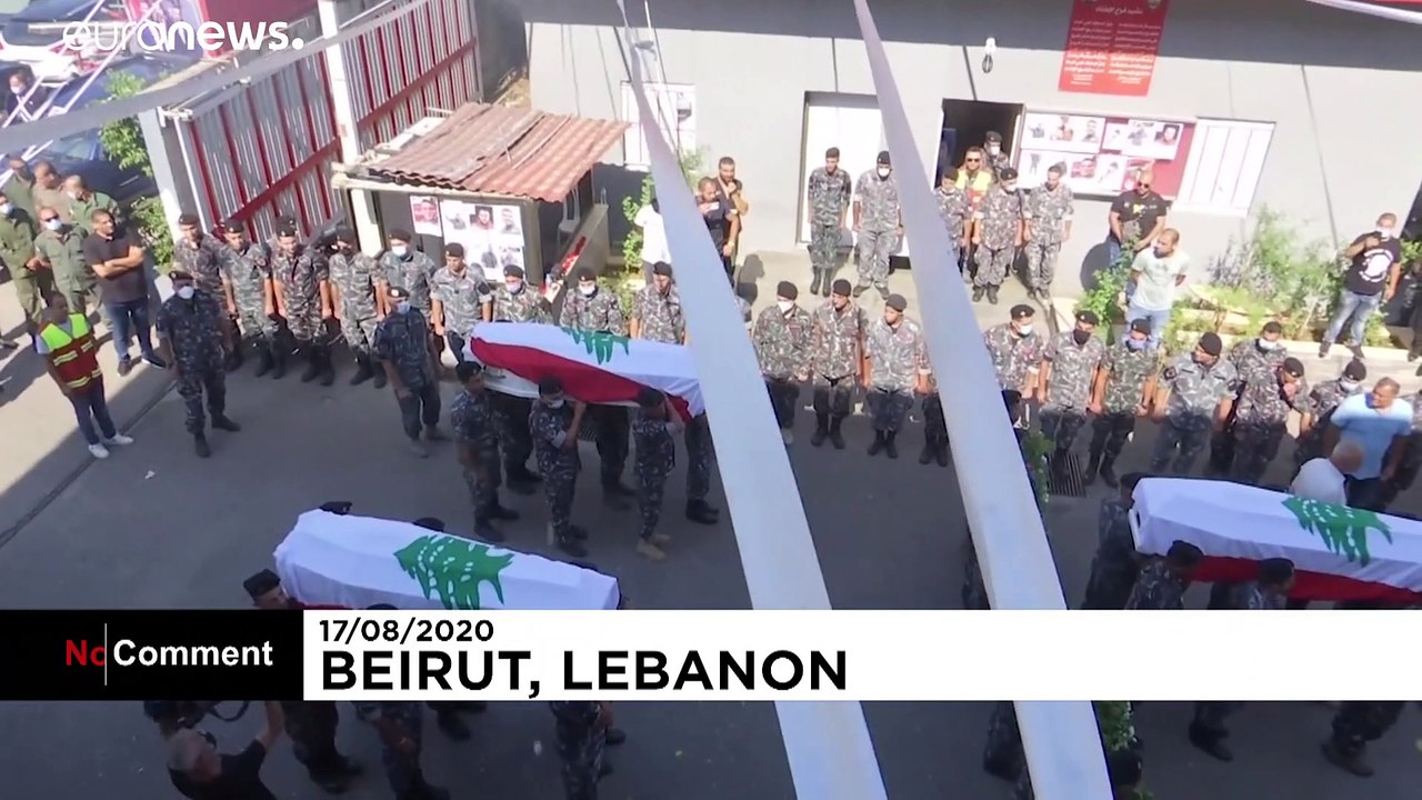 Beirut-Explosion: Bewegende Gedenkfeier für Feuerwehrleute