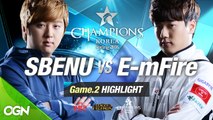 [H/L 2016.01.23] SBENU vs E-mFire Game 2 - RO1 l 롯데 꼬깔콘 LoL Champions Korea Spring 2016