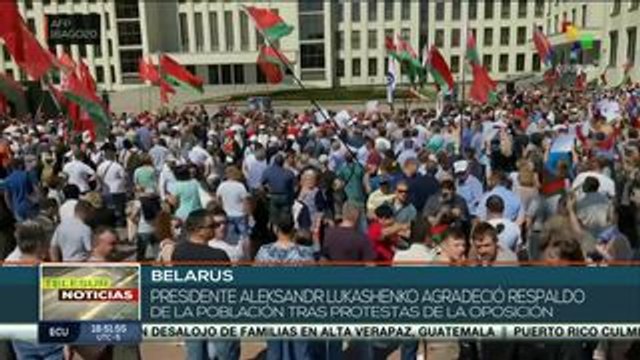 Agradece pdte. Aleksandr Lukashenko las manifestaciones de apoyo
