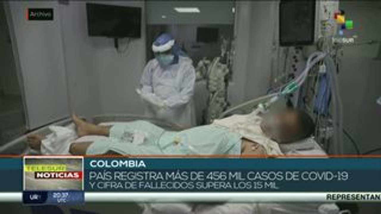 Colombia supera las 15 mil muertes y 456 mil co...