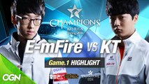 [H/L 2016.02.03] E-mFire vs KT Game 1 - RO1 l 롯데 꼬깔콘 LoL Champions Korea Spring 2016