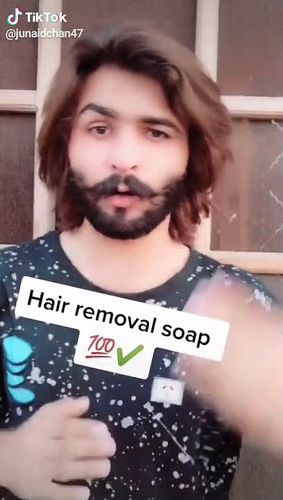 Hair removal soap