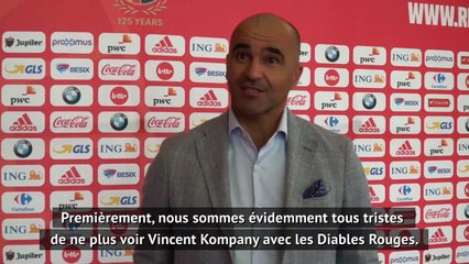 Belgique - Martinez : "Triste de ne plus voir Kompany avec les Diables Rouges"
