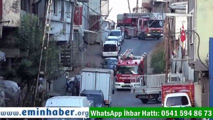 Sultangazi'de boya imalathanesinde yangın