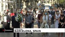 Barcelone rend hommage aux victimes des attentats terroristes de 2017