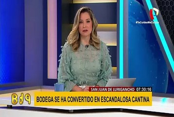 SJL: denuncian que bodega se ha vuelto cantina al aire libre en plena emergencia sanitaria