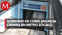 Por plantones, cierran accesos al Metro Zócalo de CdMx