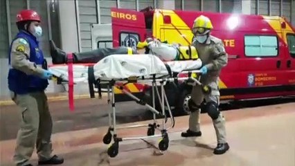 Homem é socorrido pelo Siate após sofrer queda no Terminal Nordeste