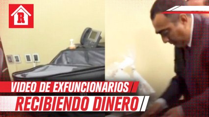 Difunden video de supuestos exfuncionarios del senado recibiendo dinero