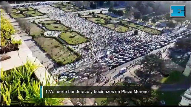 17A en La Plata: contundente protesta y fuertes bocinazos en Plaza Moreno