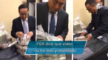 Circula video con bolsa repleta de fajos de billetes en caso Lozoya