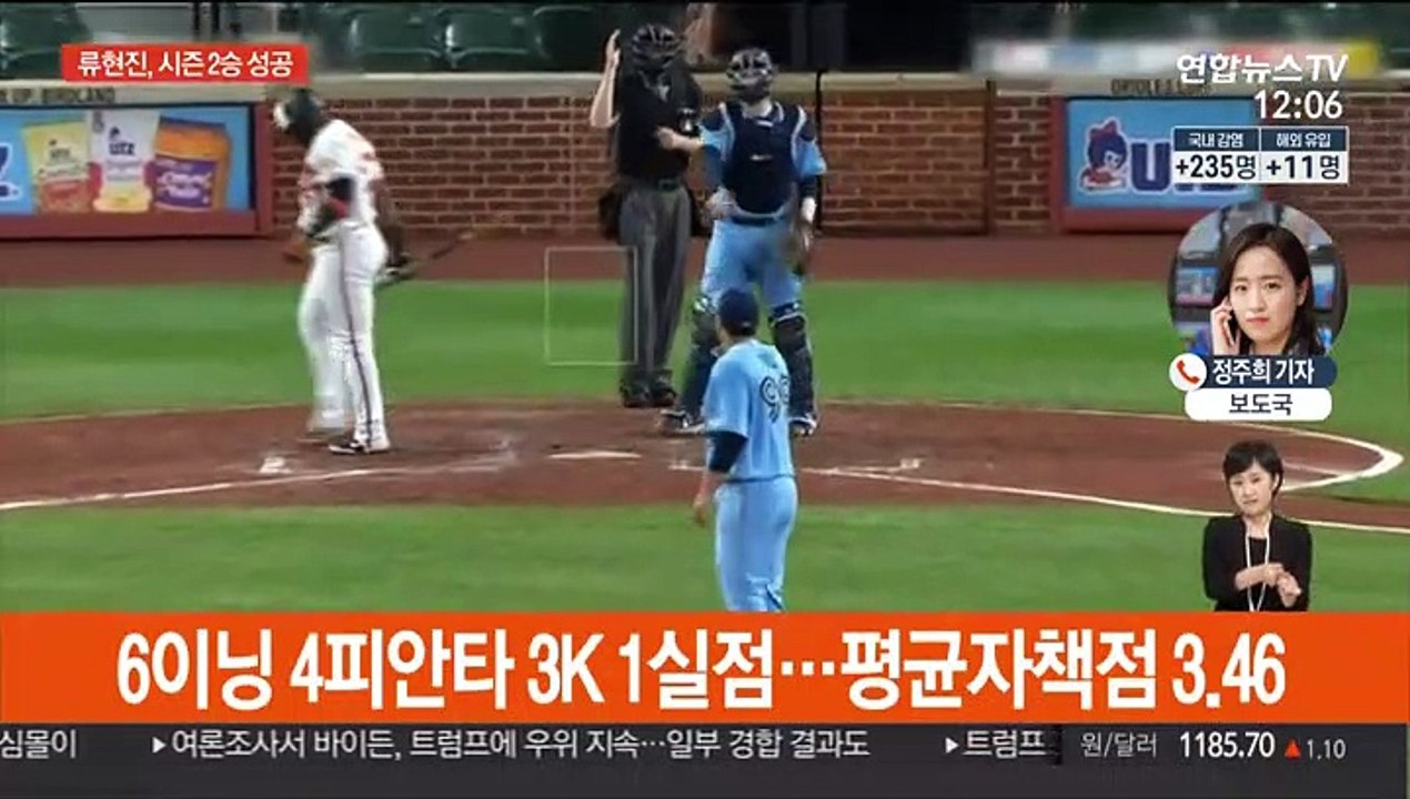 류현진, 6이닝 1실점 호투…시즌 2승째
