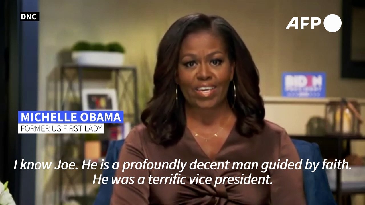 Michelle Obama opens Democratic convention as Trump aims to spoil party