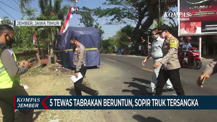 5 Tewas Tabrakan Beruntun, Sopir Truk Tersangka