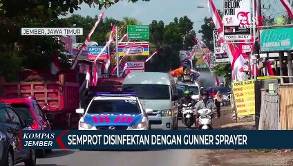 Tekan Kasus Covid-19, Gugus Tugas Semprot Disinfektan dengan Gunner Sprayer