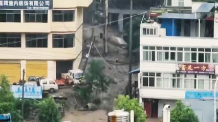 Torrential rains slam China’s normally dry Gansu province, trapping over 10,000 people