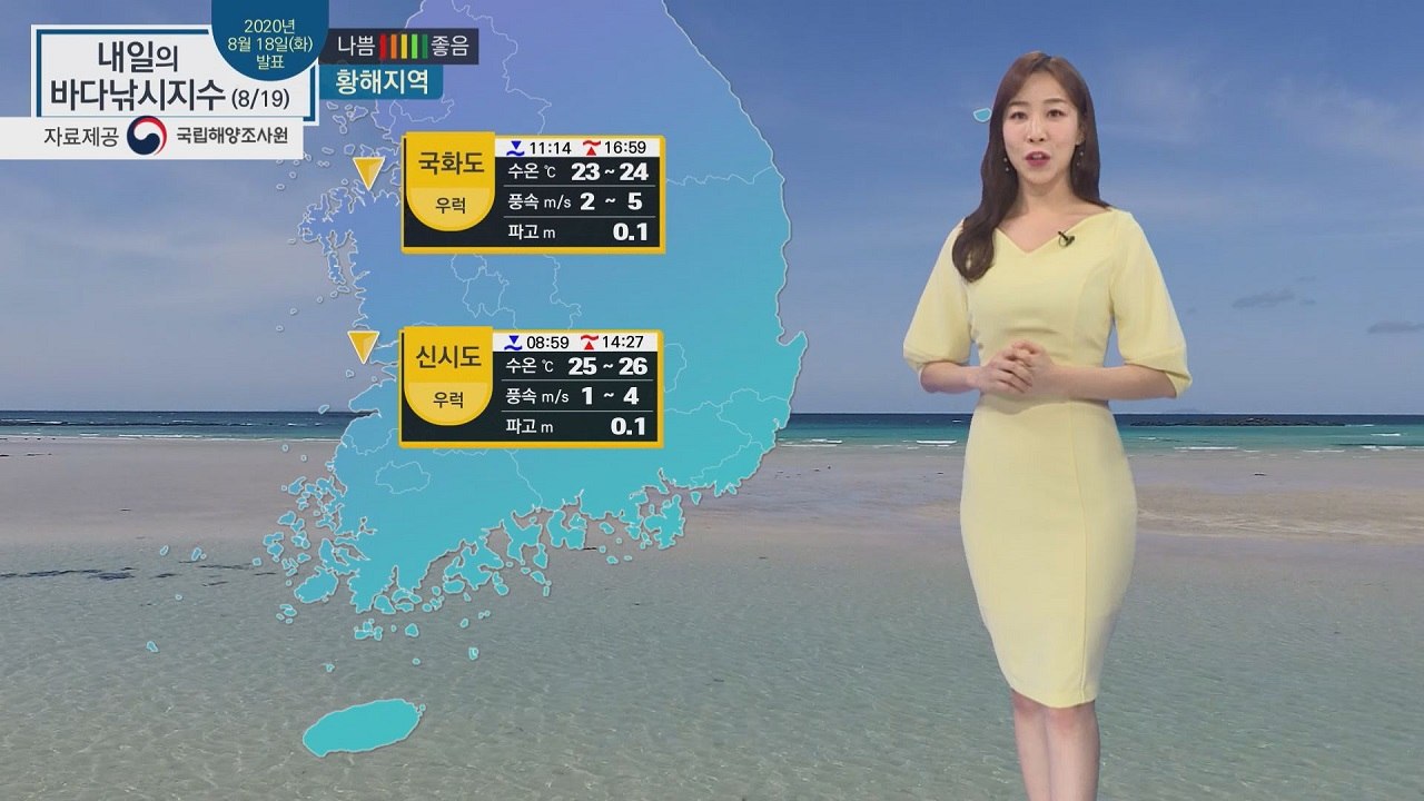 [내일의 바다낚시지수] 8월 19일 수요일, 낮은 파고와 잠잠한 바람, 대부분 출조 무난 / YTN