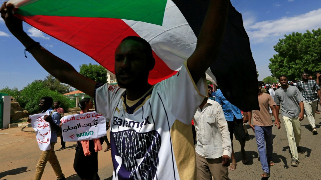Sudanese protest a year after power-sharing deal with army
