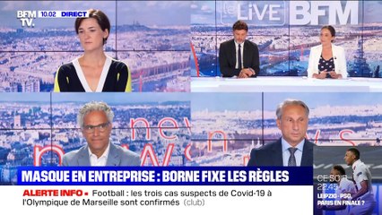 Masque en entreprise: Borne fixe les règle - 18/08