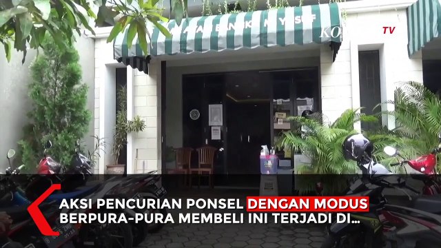 CCTV Maling Ponsel Bermodus Pura-Pura Membeli Makanan.