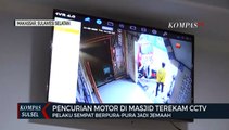 Pencurian Motor Di Masjid Terekam Cctv Pelaku Sempat Berpura-Pura Jadi Jemaah